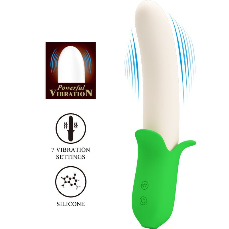 PRETTY LOVE - BANANA KNIGHT SUPER POWER 7 SILICONE VIBRATIONS - Kink&Play