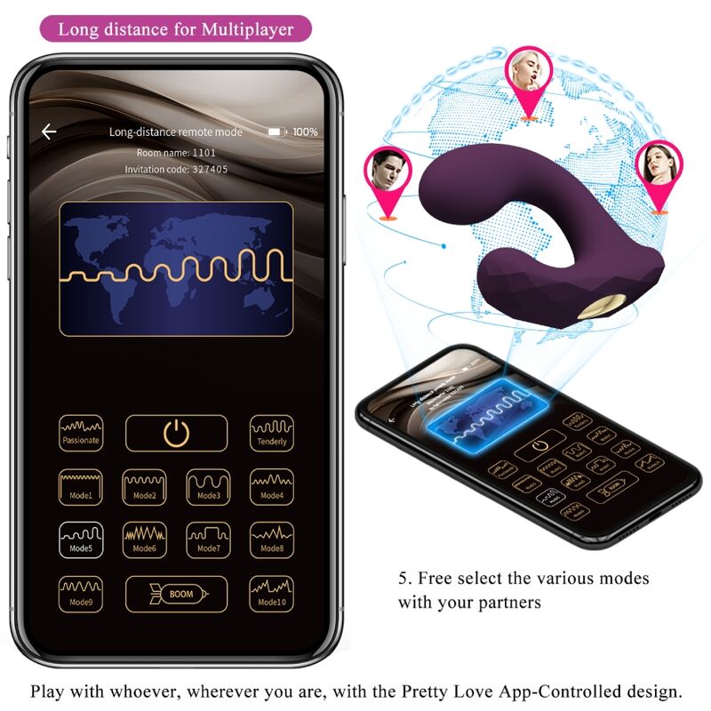 PRETTY LOVE - BILLY VIBRATION REMOTE CONTROL PURPLE FREE APP - Kink&Play