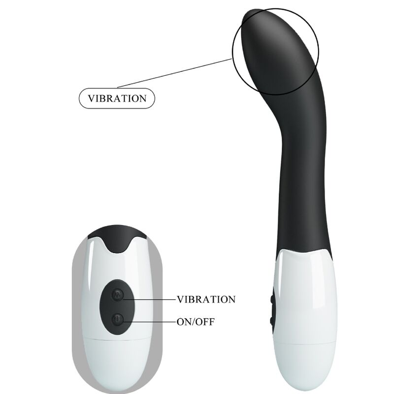 PRETTY LOVE - BISHOP G - SPOT VIBRATOR 30 MODES BLACK - Kink&Play