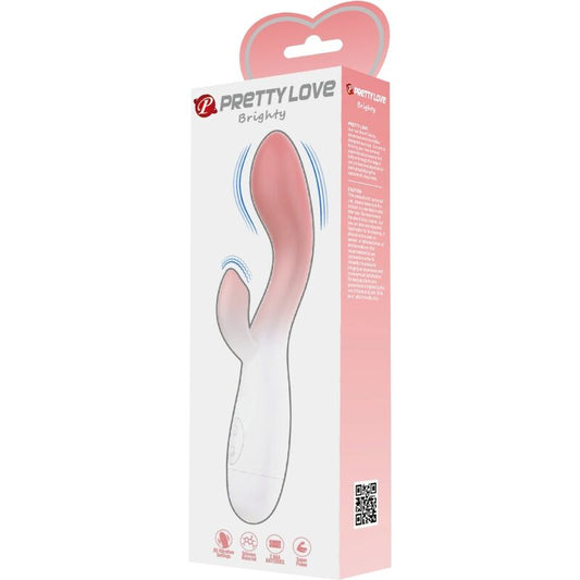 PRETTY LOVE - BRIGHTY G - SPOT VIBRATOR + CLITORIS STIMULATOR 30 VIBRATIONS PINK - Kink&Play