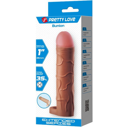 PRETTY LOVE - BUNION PENIS SLEEVE WITH 2.5 CM EXTENSION MULATTO - Kink&Play