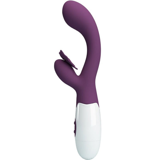 PRETTY LOVE - BUTTERFLY KISS RABBIT VIBRATOR & G - SPOT STIMULATOR PURPLE - Kink&Play