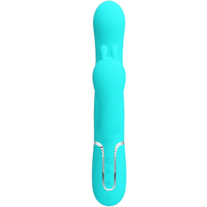 PRETTY LOVE - CAMMY 4 IN 1 MULTIFUNCTION TRIPPLE RABBIT VIBRATOR BLUE - Kink&Play