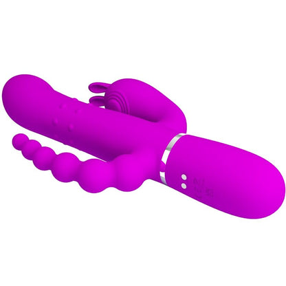 PRETTY LOVE - CAMMY TRIPLE VIBRATOR MULTIFUNCTION 4 IN 1 PINK - Kink&Play
