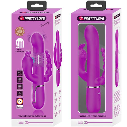 PRETTY LOVE - CAMMY TRIPLE VIBRATOR MULTIFUNCTION 4 IN 1 PINK - Kink&Play