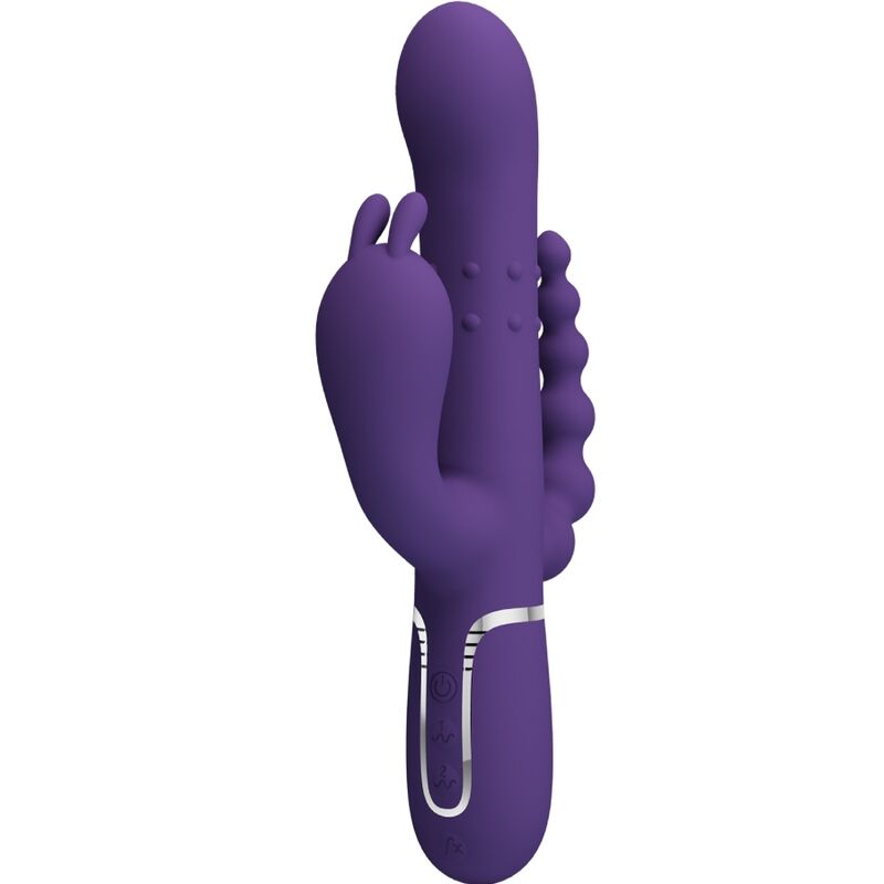 PRETTY LOVE - CAMMY TRIPLE VIBRATOR MULTIFUNCTION 4 IN 1 PURPLE - Kink&Play