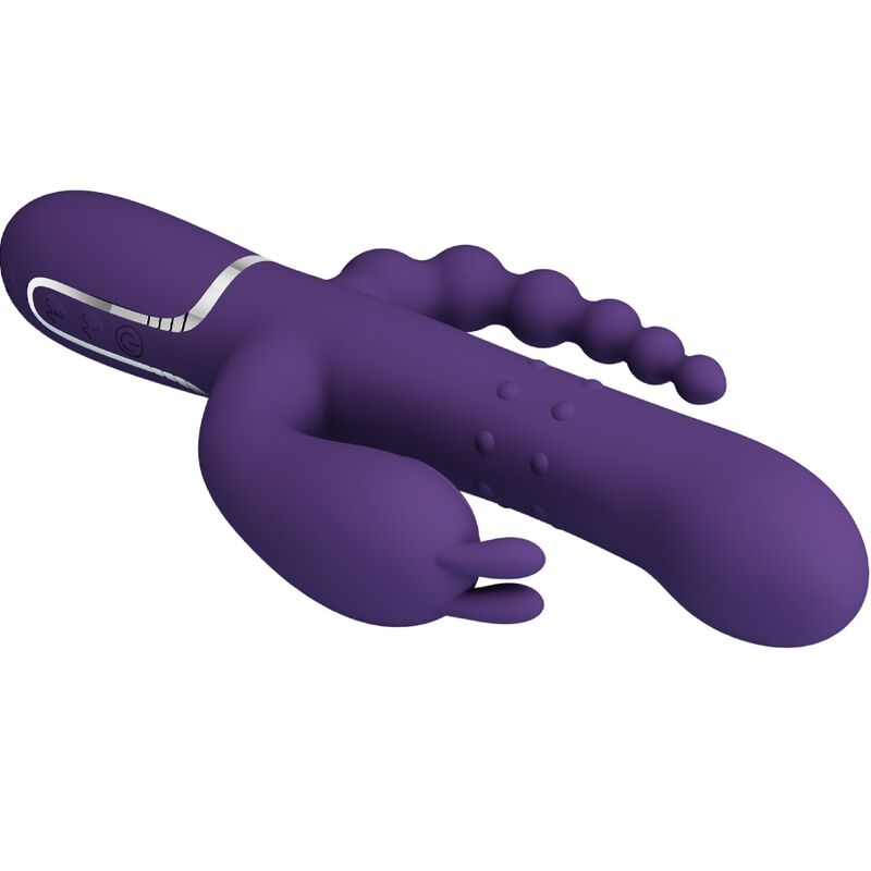 PRETTY LOVE - CAMMY TRIPLE VIBRATOR MULTIFUNCTION 4 IN 1 PURPLE - Kink&Play