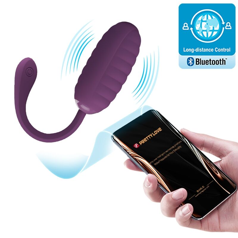 PRETTY LOVE - CASPER PURPLE RECHARGEABLE VIBRATING EGG - Kink&Play