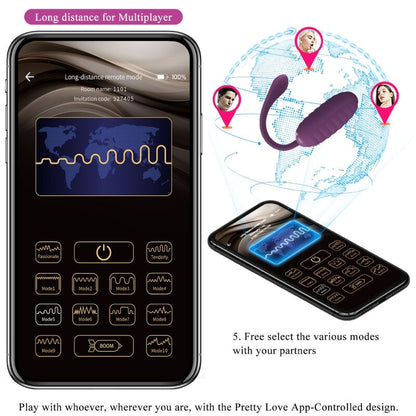 PRETTY LOVE - CASPER PURPLE RECHARGEABLE VIBRATING EGG - Kink&Play