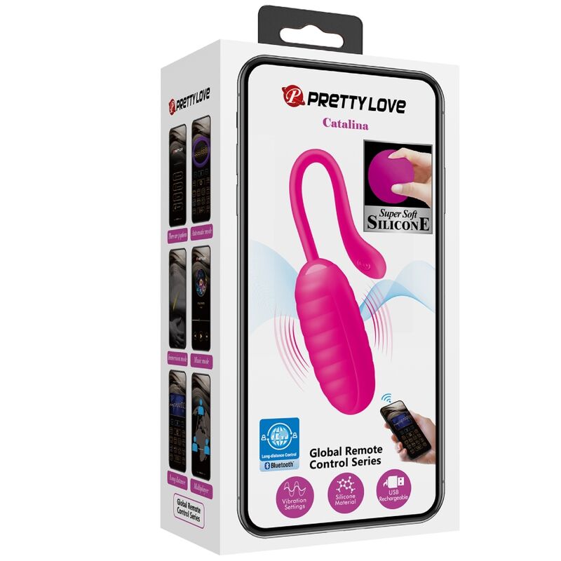 PRETTY LOVE - CATALINA PINK RECHARGEABLE VIBRATING EGG - Kink&Play