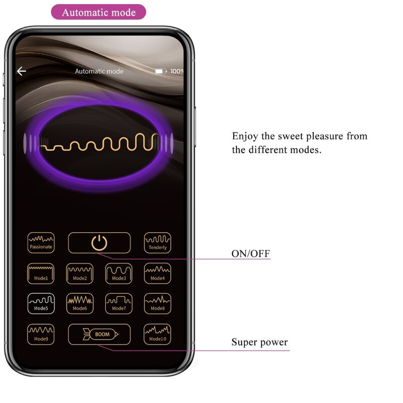 PRETTY LOVE - CATALINA VIBRATOR APP REMOTE CONTROL PURPLE - Kink&Play