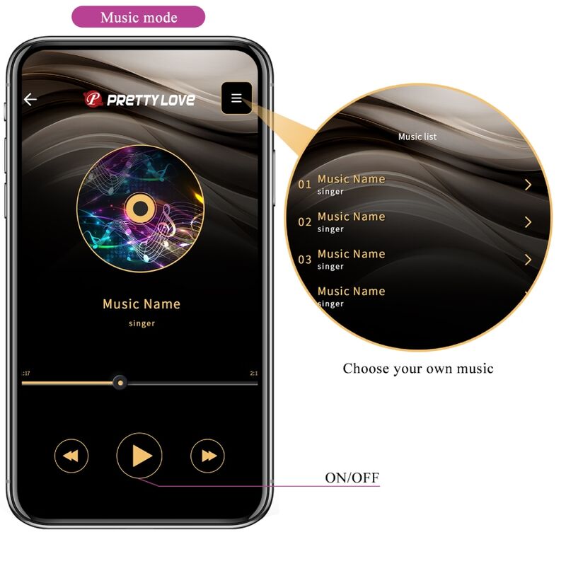 PRETTY LOVE - CATALINA VIBRATOR APP REMOTE CONTROL PURPLE - Kink&Play