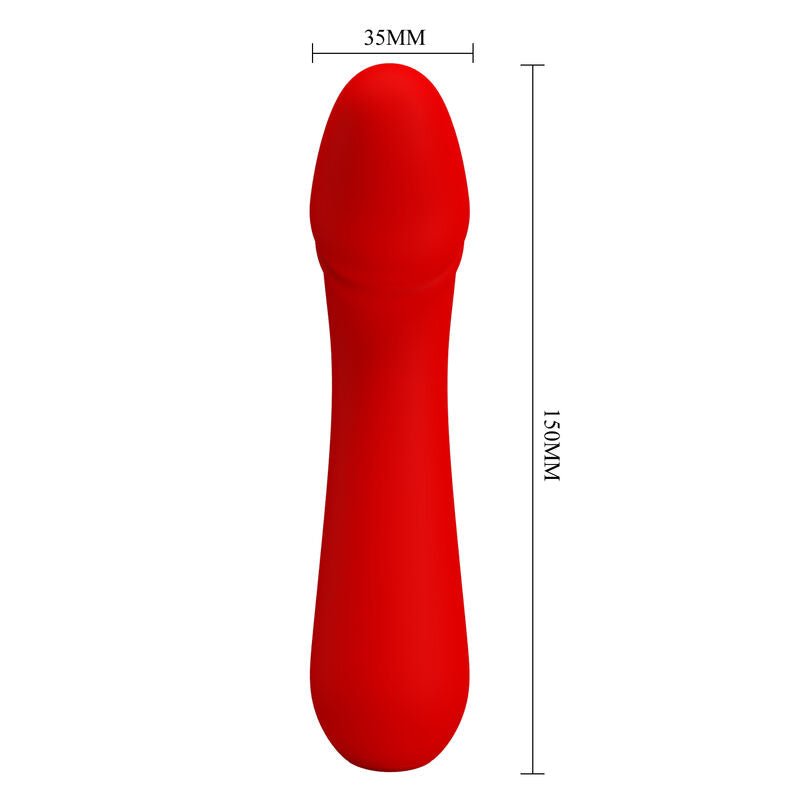 PRETTY LOVE - CETUS RECHARGEABLE VIBRATOR RED - Kink&Play