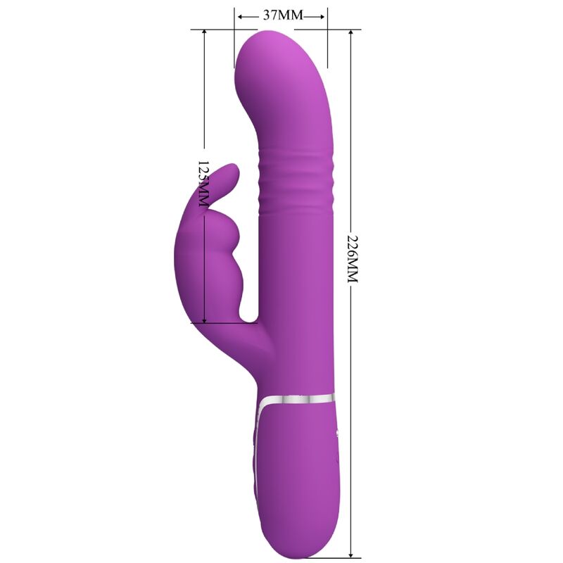 PRETTY LOVE - COALE 4 IN 1 MULTIFUNCTION RABBIT VIBRATOR PURPLE - Kink&Play