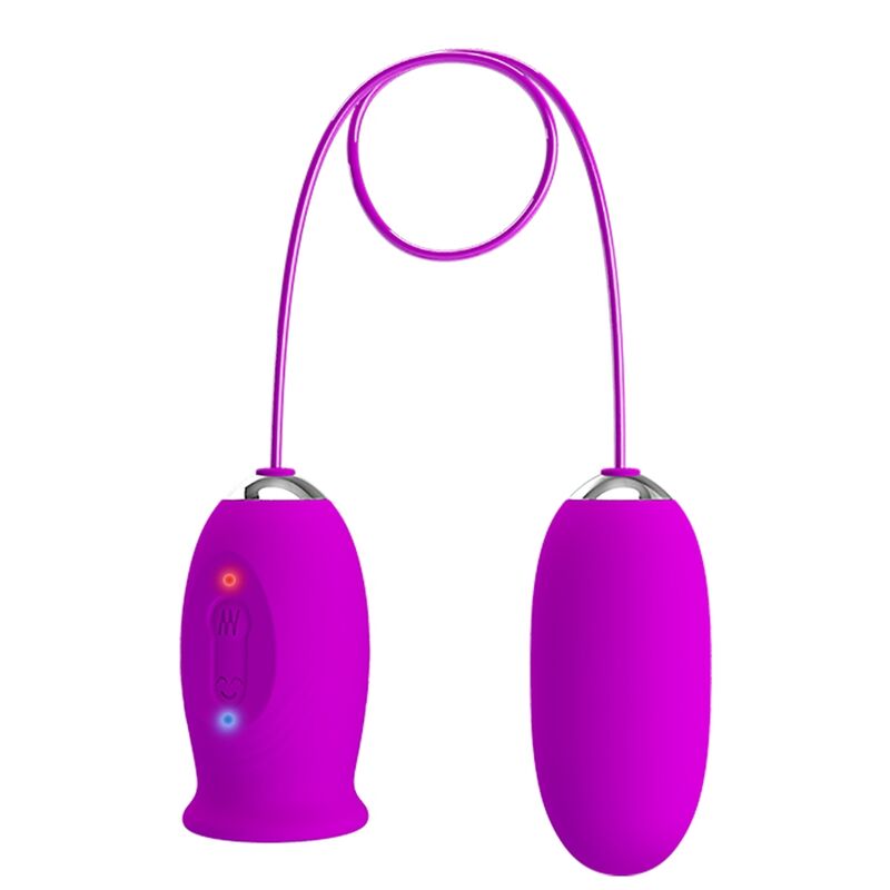 PRETTY LOVE - DAISY DUAL EGG RECHARGEABLE VIBRATOR PURPLE - Kink&Play