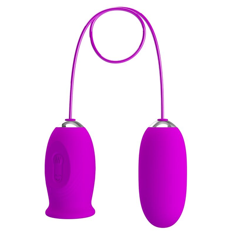 PRETTY LOVE - DAISY DUAL EGG RECHARGEABLE VIBRATOR PURPLE - Kink&Play