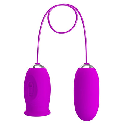 PRETTY LOVE - DAISY DUAL EGG RECHARGEABLE VIBRATOR PURPLE - Kink&Play