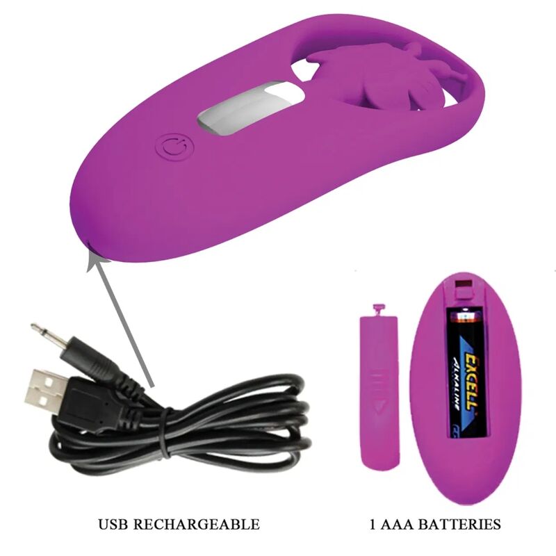 PRETTY LOVE - DANCING BUTTERFLY STIMULATOR FOR PANTIES WITH REMOTE CONTROL LILAC - Kink&Play