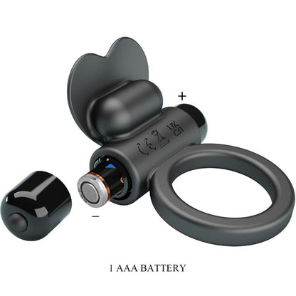 PRETTY LOVE - DEBONAIRE VIBRATING RING RABBIT 10 VIBRATIONS BLACK - Kink&Play