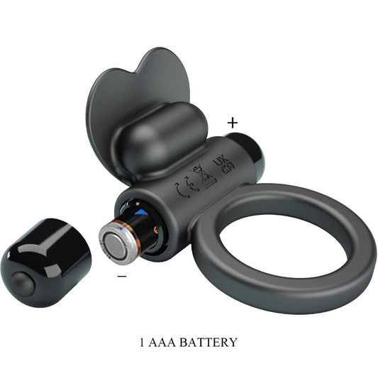 PRETTY LOVE - DEBONAIRE VIBRATING RING RABBIT 10 VIBRATIONS BLACK - Kink&Play