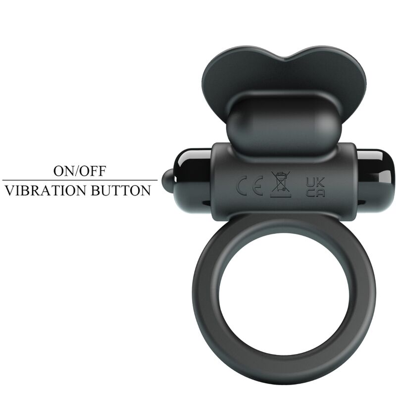 PRETTY LOVE - DEBONAIRE VIBRATING RING RABBIT 10 VIBRATIONS BLACK - Kink&Play