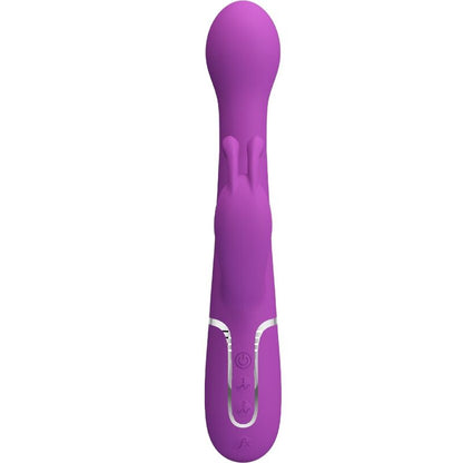 PRETTY LOVE - DEJON 3 IN 1 MULTIFUNCTION RABBIT VIBRATOR PURPLE - Kink&Play