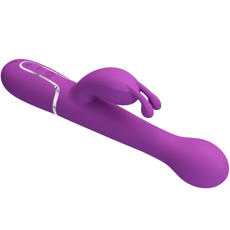 PRETTY LOVE - DEJON 3 IN 1 MULTIFUNCTION RABBIT VIBRATOR PURPLE - Kink&Play