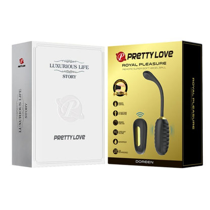 PRETTY LOVE - DOREEN LUXURY RECHARGEABLE VIBRATING EGG BLACK REMOTE CONTROL - Kink&Play