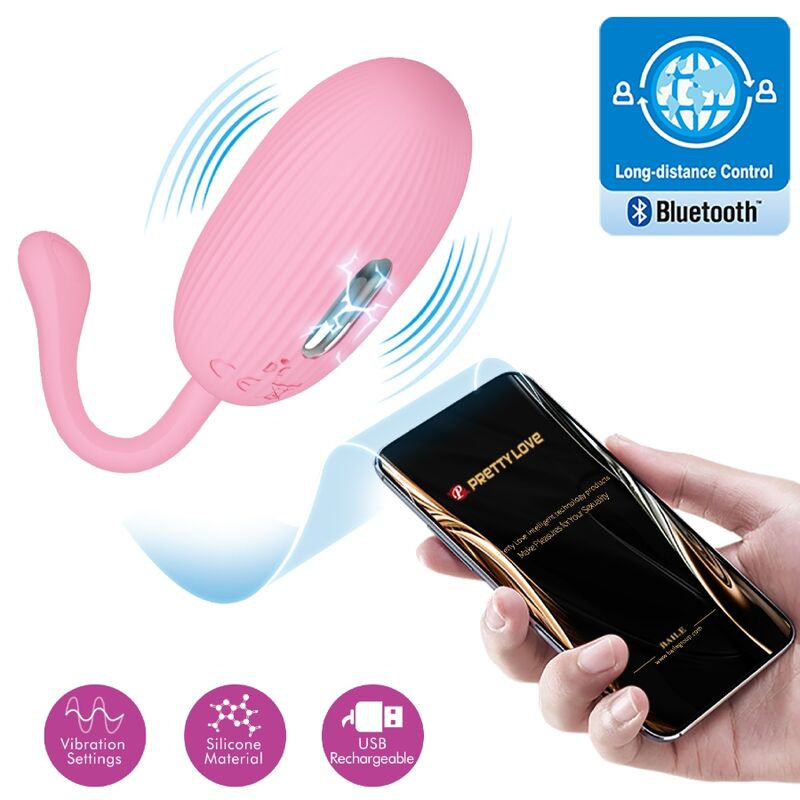 PRETTY LOVE - DOREEN PINK RECHARGEABLE VIBRATING EGG - Kink&Play