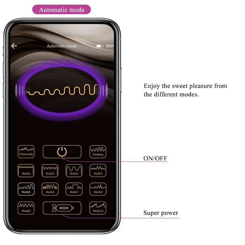 PRETTY LOVE - DOREEN PURPLE RECHARGEABLE VIBRATING EGG - Kink&Play
