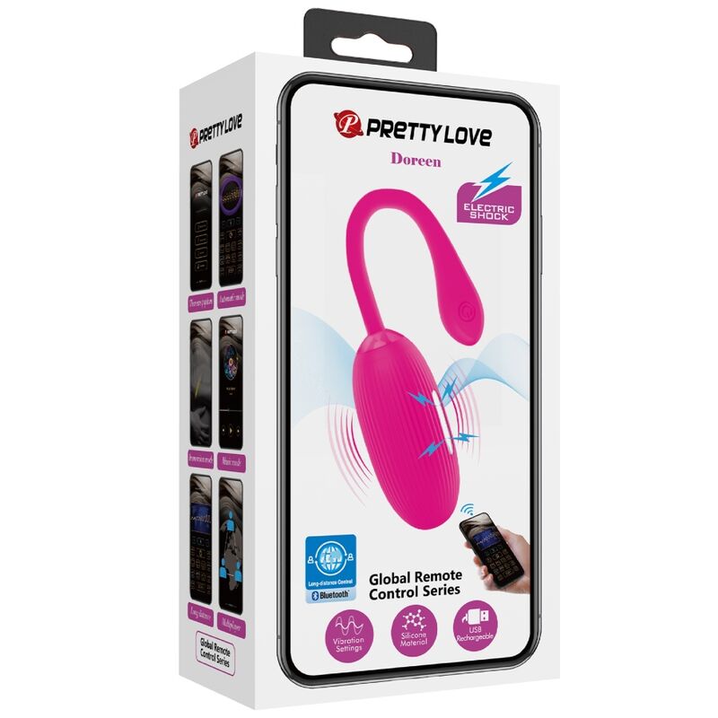 PRETTY LOVE - DOREEN RECHARGEABLE VIBRATING EGG MAGENTA REMOTE CONTROL - Kink&Play