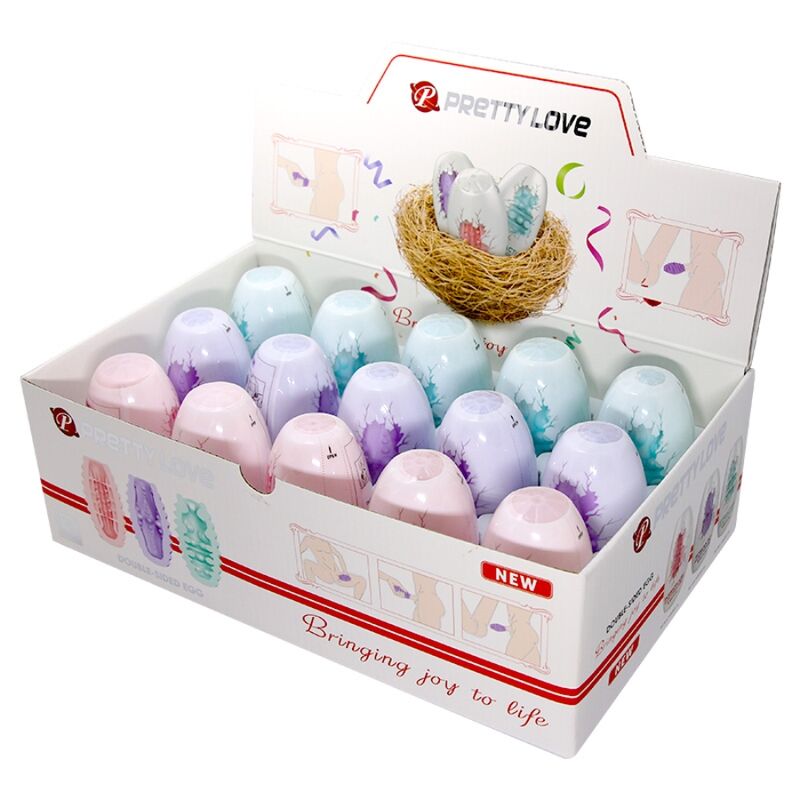 PRETTY LOVE - DOUBLE SIDED MASTURBATOR EGG 15 UNITS - Kink&Play