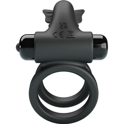 PRETTY LOVE - DOUBLE VIBRATING RING WITH BLACK STIMULATOR - Kink&Play