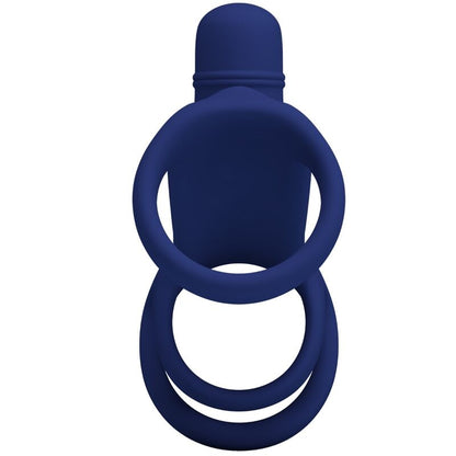 PRETTY LOVE - ELISH VIBRATING RING WITH EXTENSION BLUE - Kink&Play