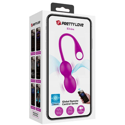 PRETTY LOVE - ELVIRA RECHARGEABLE VIBRATING BALLS PURPLE - Kink&Play