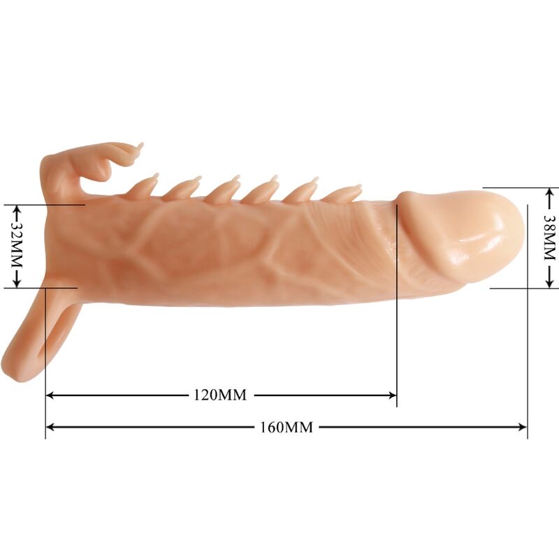PRETTY LOVE - EMMIT PENIS SLEEVE + CLITORIS STIMULATOR FLESH - Kink&Play