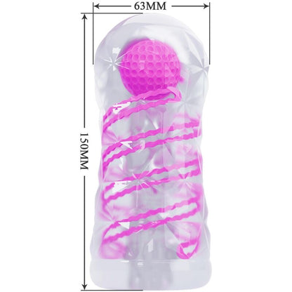 PRETTY LOVE - FANTASY MALE MASTURBATOR WITH INTERNAL SPIRAL AND TRANSPARENT BALLS - Kink&Play