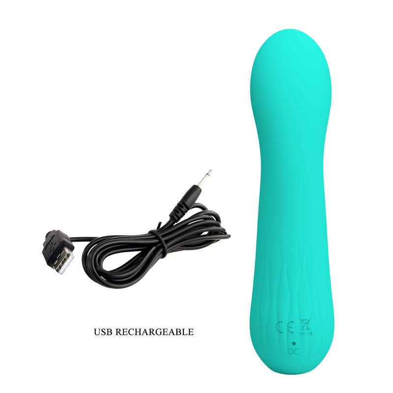 PRETTY LOVE - FAUN RECHARGEABLE VIBRATOR AQUA GREEN - Kink&Play