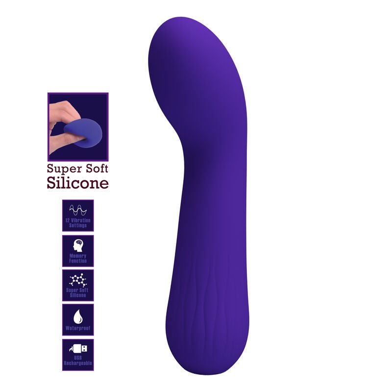 PRETTY LOVE - FAUN RECHARGEABLE VIBRATOR PURPLE - Kink&Play
