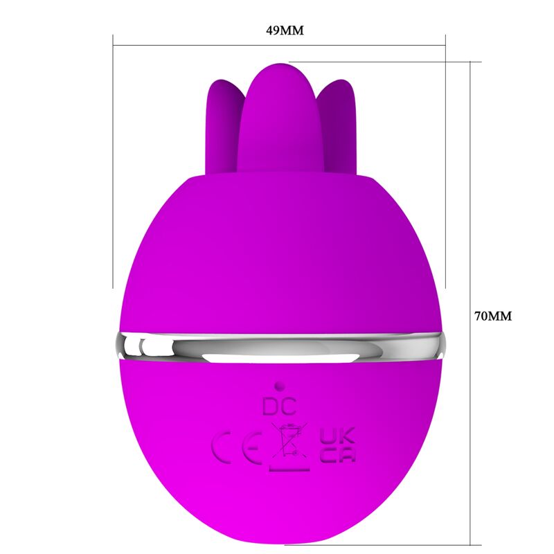 PRETTY LOVE - GEMINI BALL PURPLE ROUND SILICONE VIBRATOR - Kink&Play