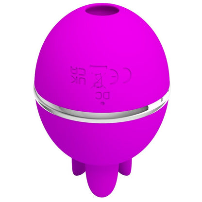 PRETTY LOVE - GEMINI BALL PURPLE ROUND SILICONE VIBRATOR - Kink&Play
