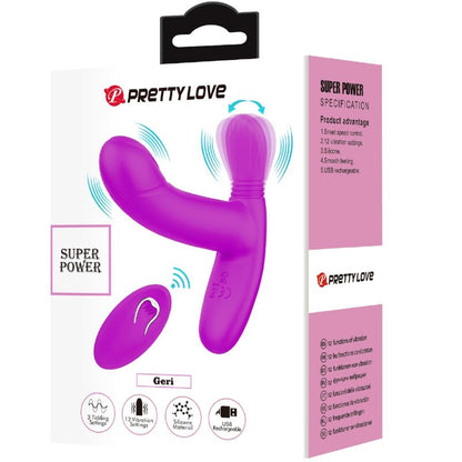 PRETTY LOVE - GERI CLITORIS MASSAGER PINK REMOTE CONTROL - Kink&Play