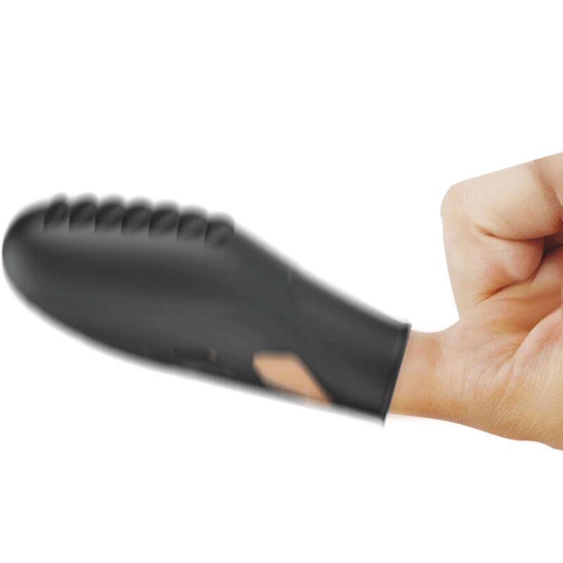 PRETTY LOVE - GILO SILICONE FINGER VIBRATOR BLACK - Kink&Play