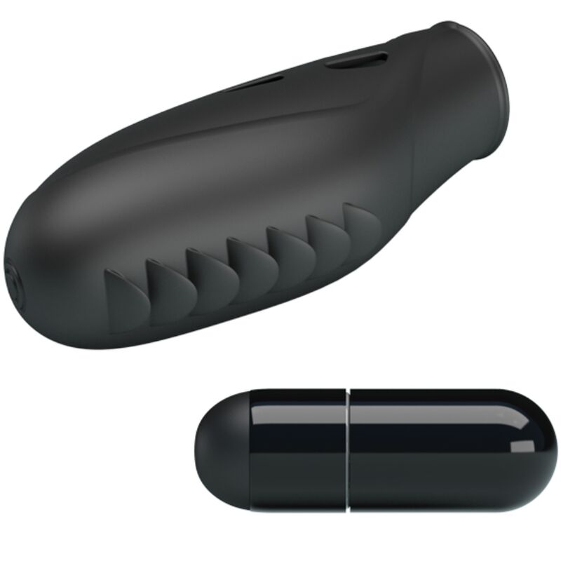 PRETTY LOVE - GILO SILICONE FINGER VIBRATOR BLACK - Kink&Play