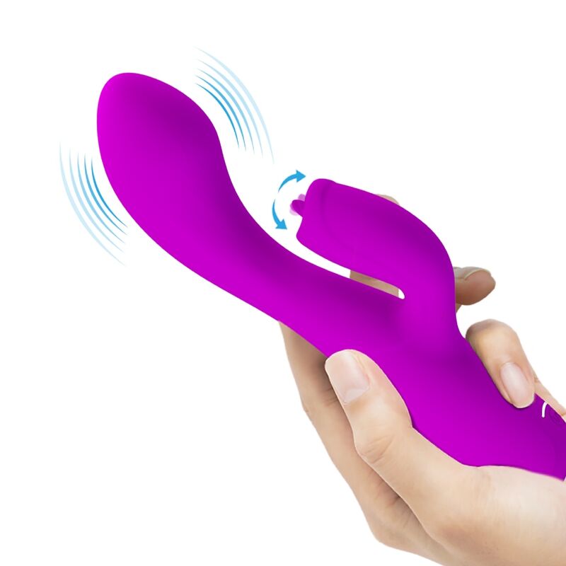 PRETTY LOVE - GLORIA RECHARGEABLE RABBIT VIBRATOR - WATERPROOF PURPLE - Kink&Play
