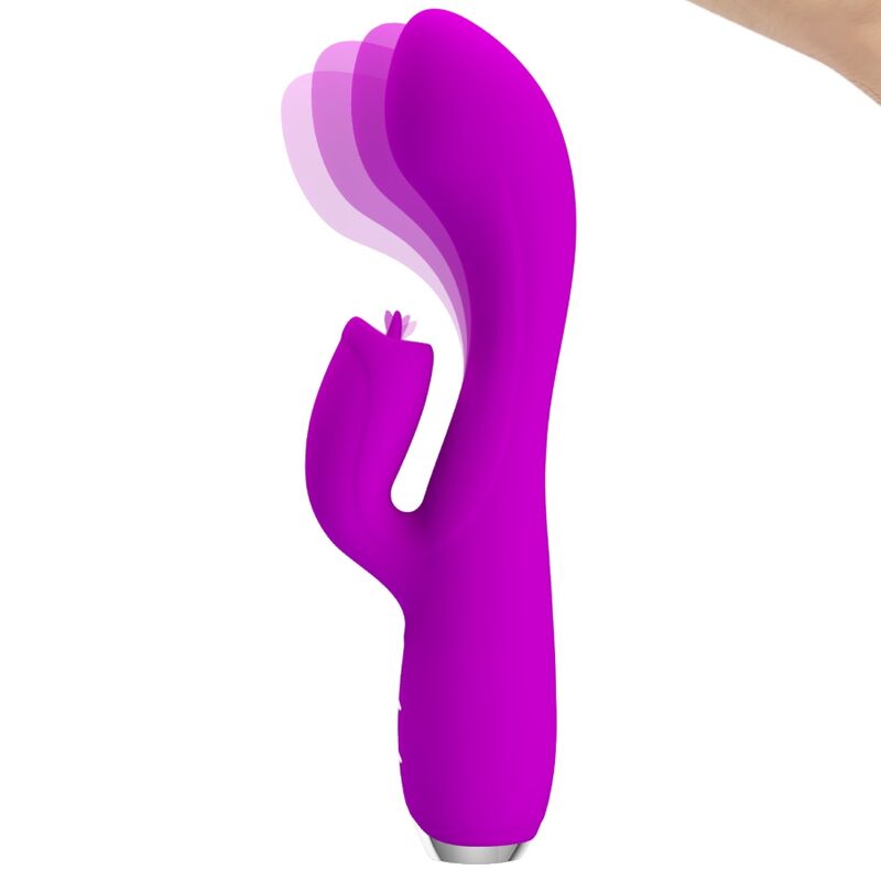 PRETTY LOVE - GLORIA RECHARGEABLE RABBIT VIBRATOR - WATERPROOF PURPLE - Kink&Play