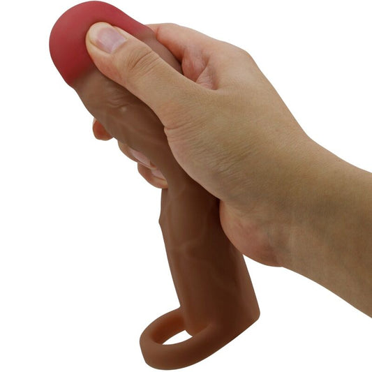 PRETTY LOVE - HANI PENIS SLEEVE WITH 5 CM EXTENSION MULATTO - Kink&Play