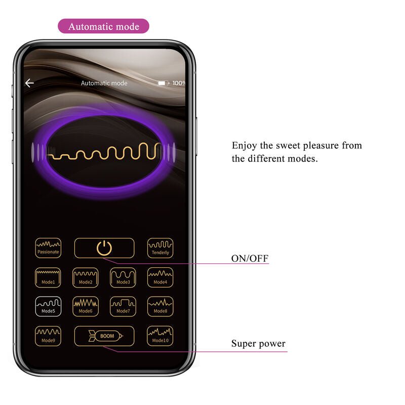 PRETTY LOVE - HECTOR ELECTROSHOCK VIBRATOR BY APP CONTROL PURPLE - Kink&Play