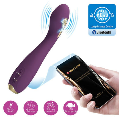 PRETTY LOVE - HECTOR ELECTROSHOCK VIBRATOR BY APP CONTROL PURPLE - Kink&Play