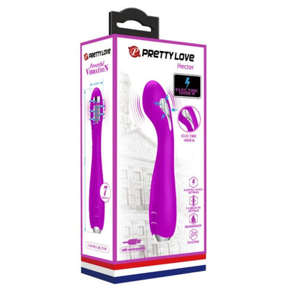 PRETTY LOVE - HECTOR RECHARGEABLE ELECTROSHOCK VIBRATOR WATERPROOF PURPLE - Kink&Play